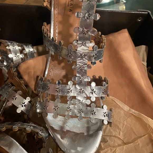 Azzedine Alaia caged high heel sandals silver 41 - Picture 7 of 15